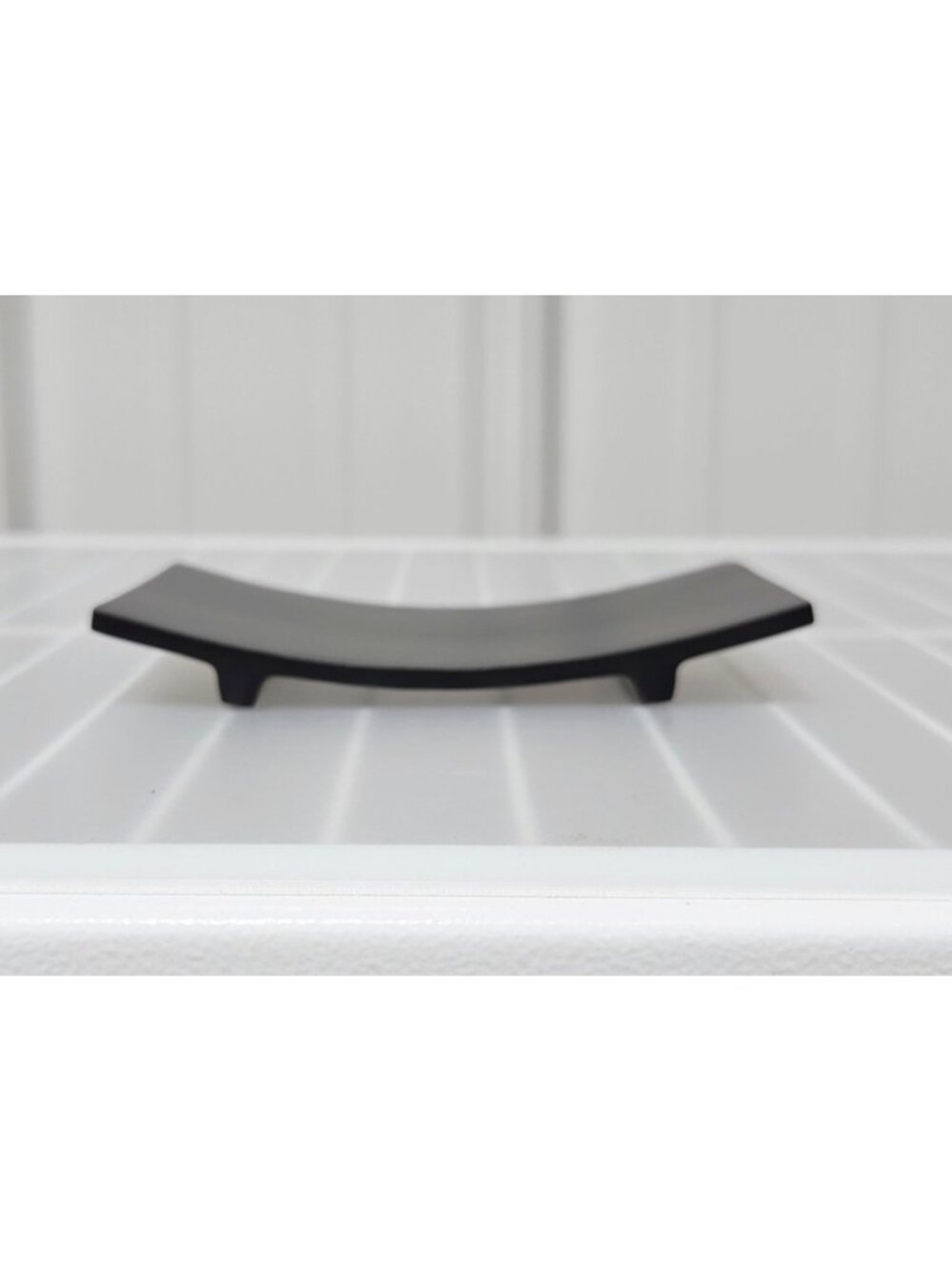 Nu Steel Loft Collection Black Metallic Resin Material Wide Profile Soap Dish - Picture 6 of 9